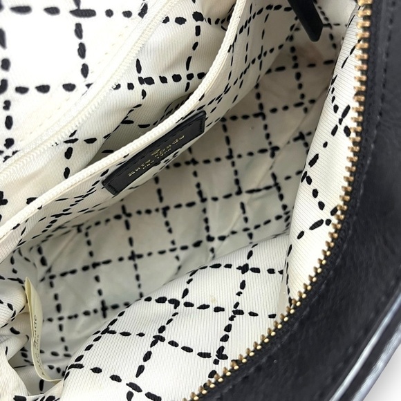 Kate Spade Leather Shoulder Cross Body Twist Lock Handbag Purse, Black - Picture 10 of 16